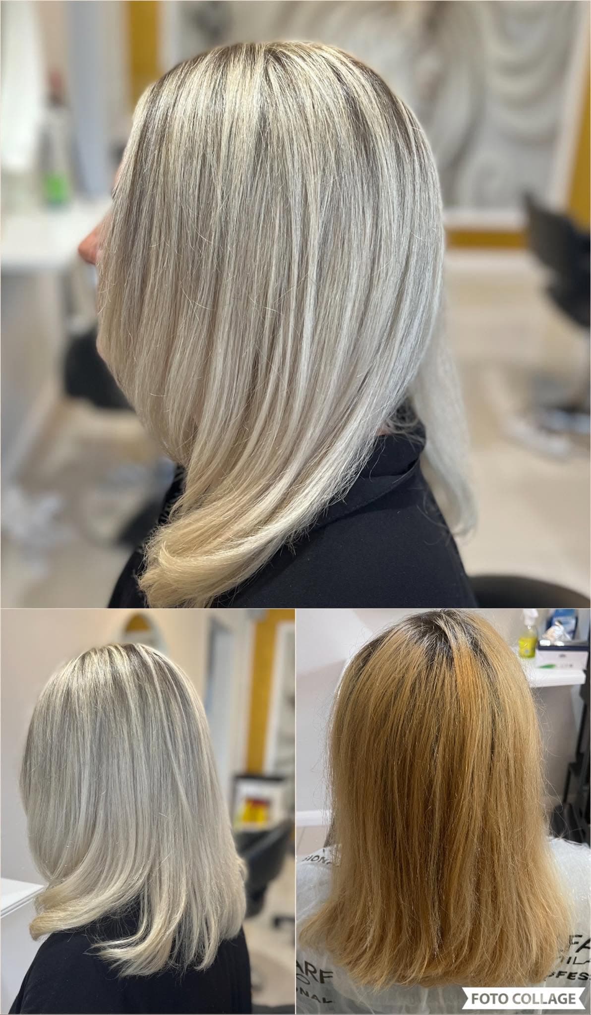 Transformare păr — vopsire într-un blond nisipiu, cu reflexe naturale